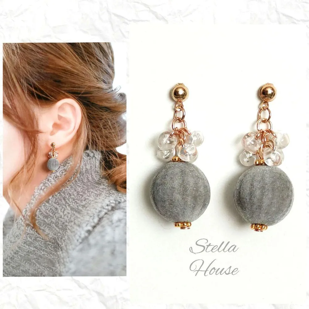 【D-518】ハンドメイド ピアス イヤリング