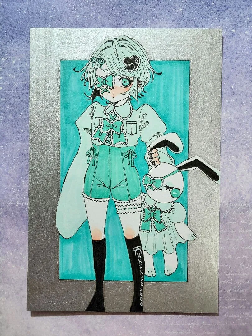 手描きイラスト オリジナル アナログイラスト 原画 男の子