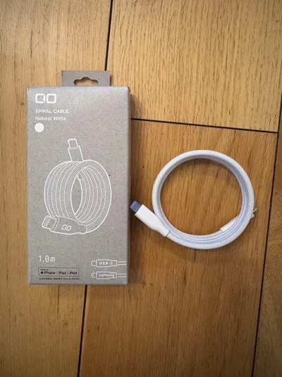 CIO スパイラルケーブル USB-C to Lightning 1m