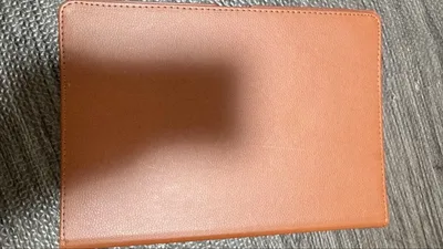 iPad用 ケース ブラウン 360度回転スタンド