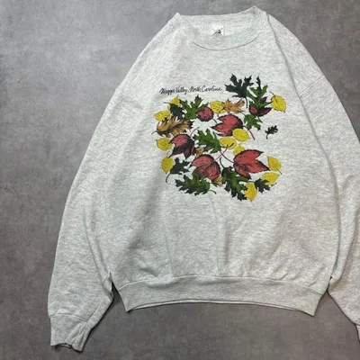 【90s】落ち葉 ART アート グレースウェット Lサイズ USA製