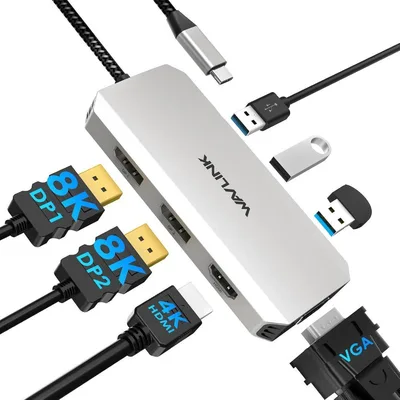 WAVLINK USB C ドッキングステーション 4Kトリプルモニター