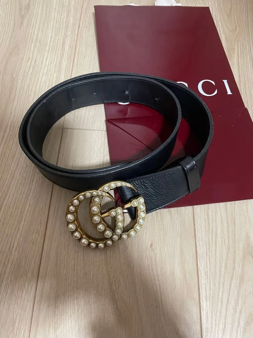 正規品 gucci archive ミケーレ期 パール ggベルト