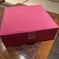 ピンク ジュエリーボックス アクセサリーケース 収納※お遊び時計付き
