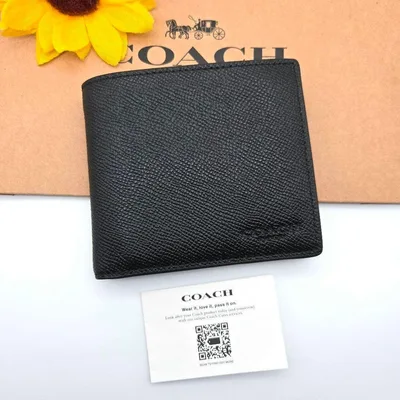 COACH 折り財布 新品 ブラック 新作 お札入れ 小銭入れ 在庫わずか