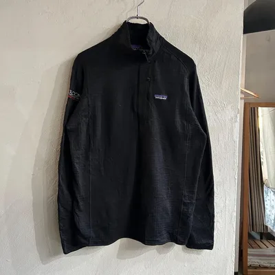 美品 patagonia R1 プルオーバー グリッドフリース ブラック M