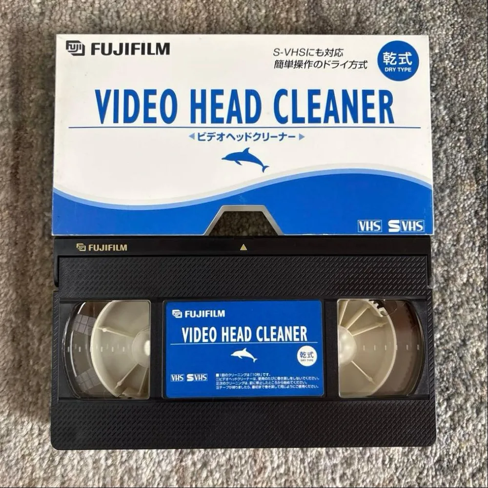 FUJIFILM เครื่องทำความสะอาดหัววิดีโอ VHS S-VHS ชนิดแห้งที่รองรับ