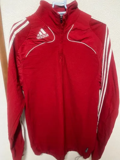adidas 赤 長袖 トップス XXL