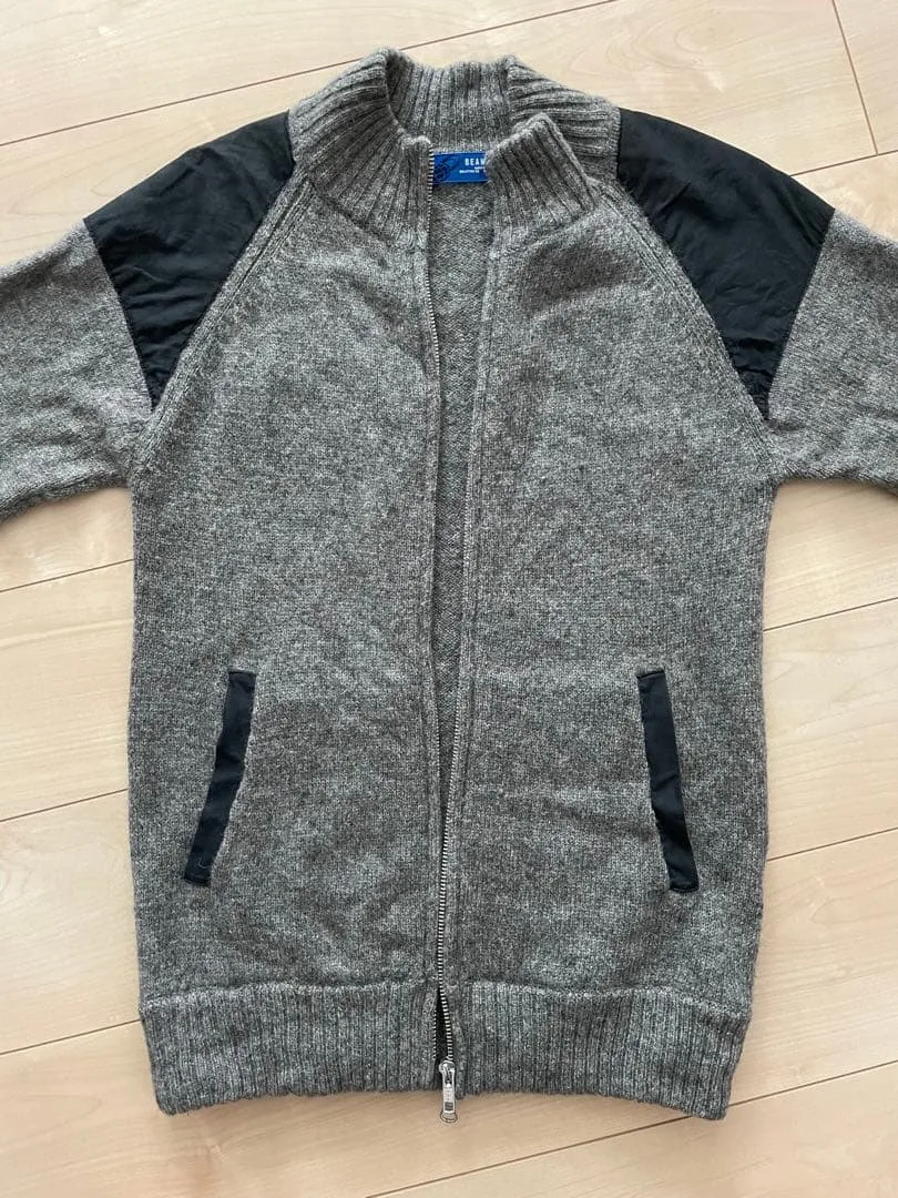 Beams ビームス メンズ ジップアップニットカーディガン グレー