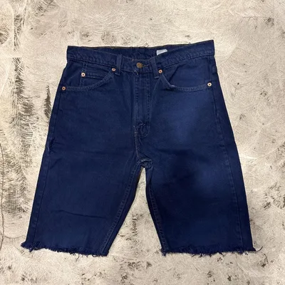 80~90s USA製 Levi's 505 カットオフ 後染め 紺 W31
