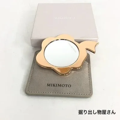 MIKIMOTO ミキモト フラワー コンパクトミラー 手鏡 ケース付