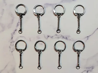 キーホルダー金具 8個セット