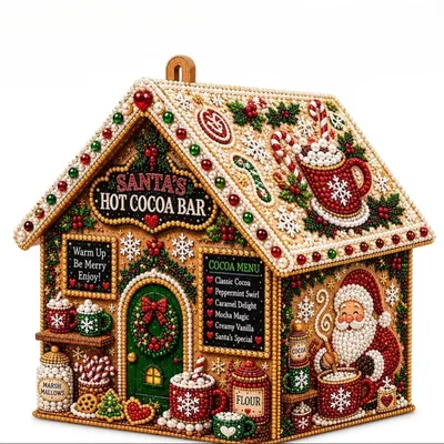 【クリスマス】新品 ダイヤモンドアート 立体ハウス DIYキット オーナメント