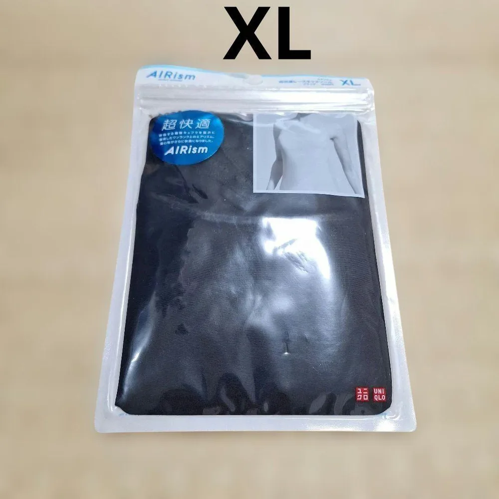 ユニクロ エアリズム 超快適レースキャミソール ブラックXL