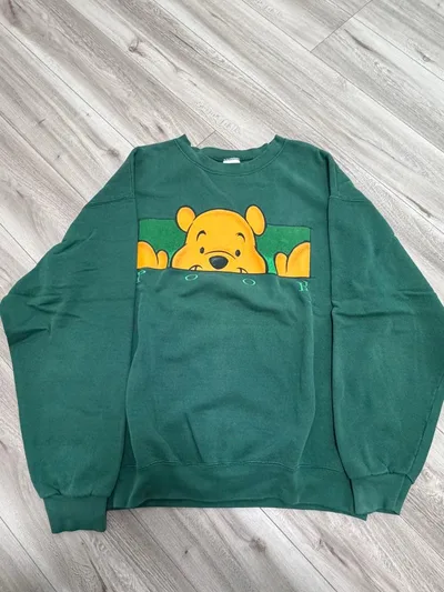 くまのプーさん スウェット グリーン 古着 90s Old Disney