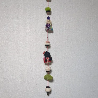 ハンドメイド ちりめん細工 吊るし飾り お雛様