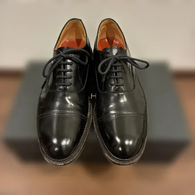 アバハウス ストレートチップ レザーシューズ ブラック