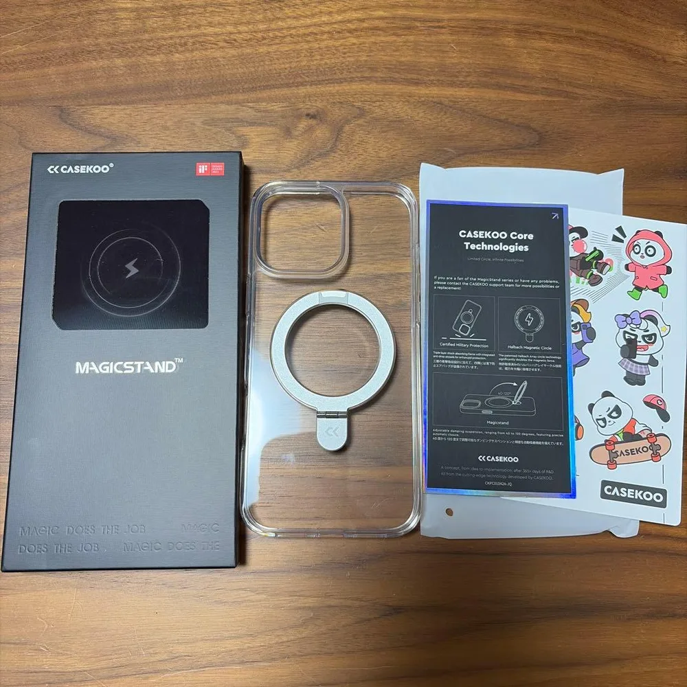CASEKOO iPhone16 Pro Max用 MAGICSTAND クリア