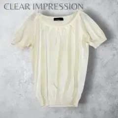 CLEAR IMPRESSION レディース 半袖コットンニット 2 綿