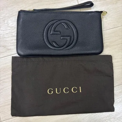 GUCCI クラッチバッグ ブラック レザー