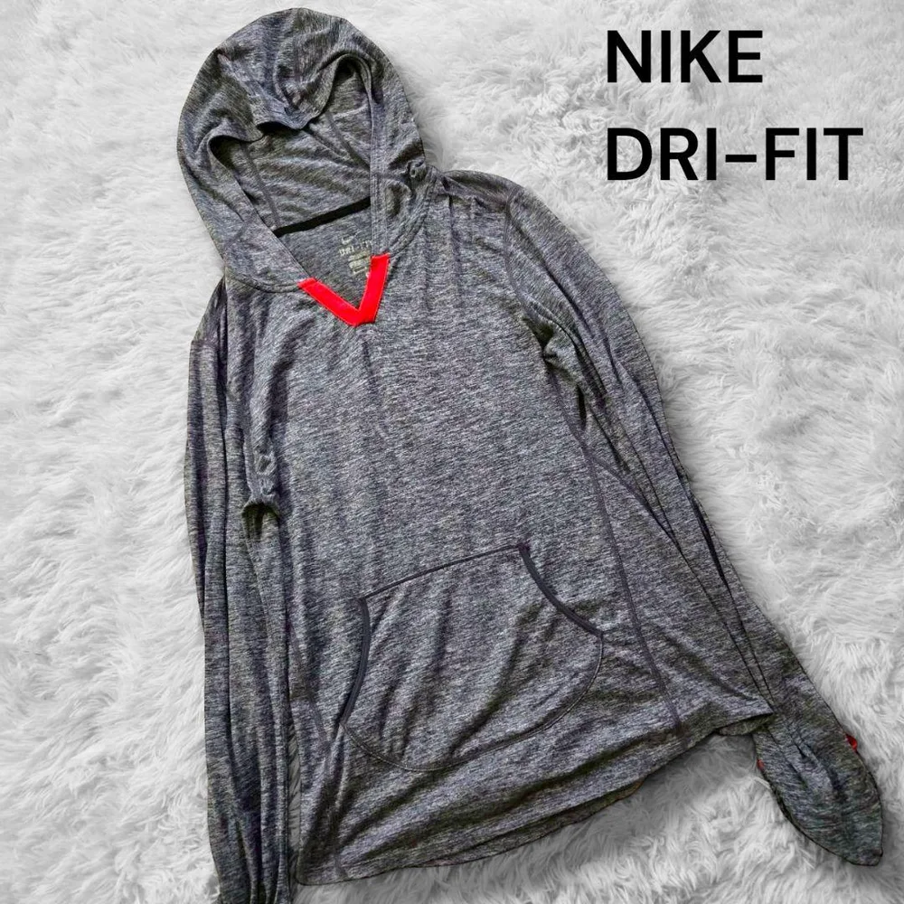 【NIKE ナイキ】レディース DRI-FIT パーカー M グレー