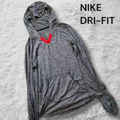 【NIKE ナイキ】レディース DRI-FIT パーカー M グレー