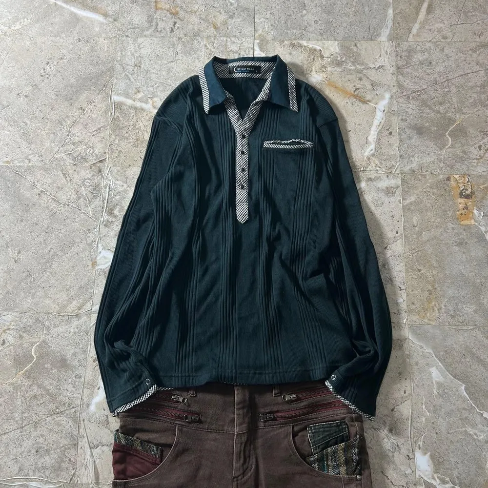 archive rib l/s Shirt grungeY2K Older brother check