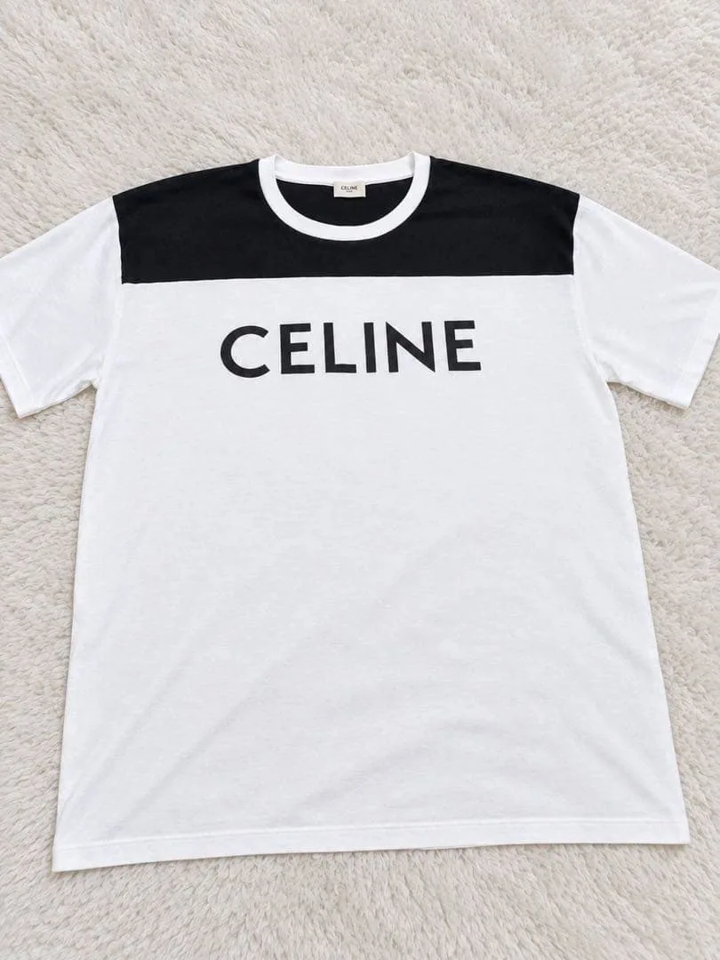 CELINE Tシャツ ホワイト ブラック
