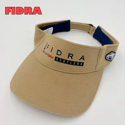【FIDRA】フィドラ ゴルフ サンバイザー ロゴ刺繍 ベージュ 男女兼用 帽子