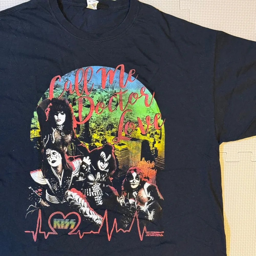 KISS キッス ドクターラブ バンドTシャツ ブラック XL
