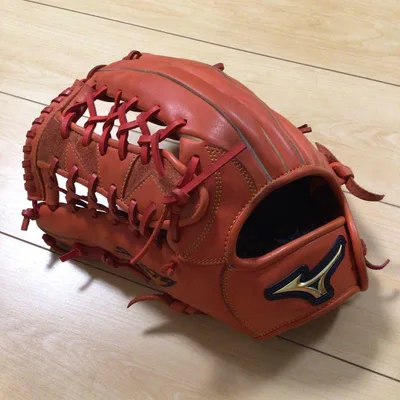 ミズノ 一般軟式野球用グローブ オレンジ 左投げ 本日限定