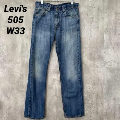 F-271 Levi's リーバイス 505 W33 レギュラーストレート縦落ち
