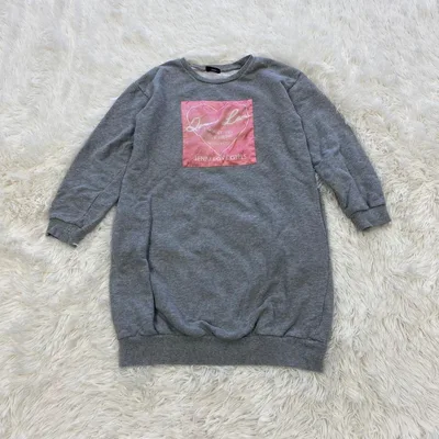 【大人気】JENNI love グレー スウェットワンピース 160 女の子
