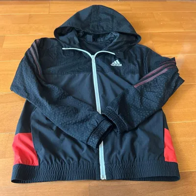 USED 150cm adidas フード付きジャケット ウィンドブレーカー