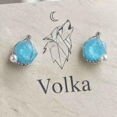 《№28》月氷 ◆ ハンドメイド レジン ピアス ワイヤー ブルー パール