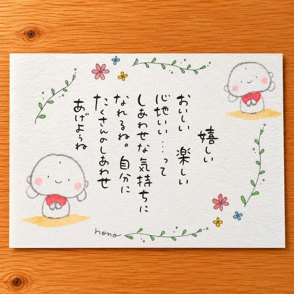 筆文字 手書き はがき ポストカード お地蔵さま お地蔵さん