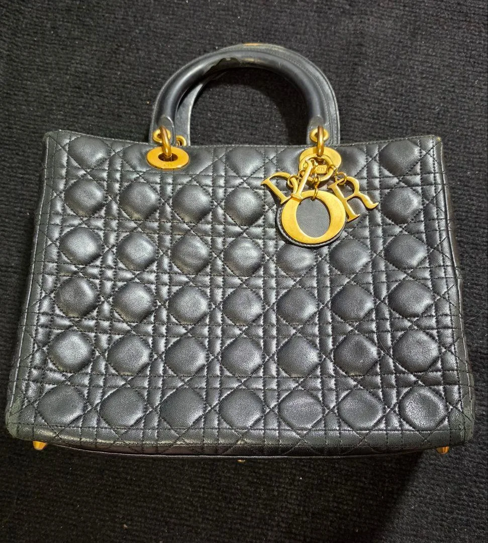 Christian Dior レディディオール ハンドバッグ ブラック