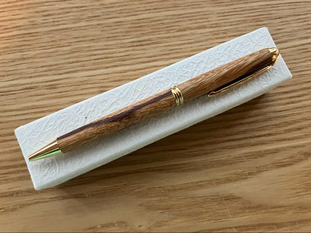 【匿名配送/未使用品】木軸 ボールペン 手作り 工房もず