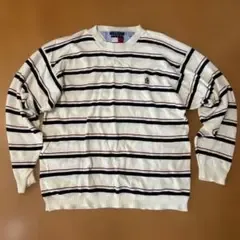 TOMMY HILFIGER ボーダー クルーネックニット L