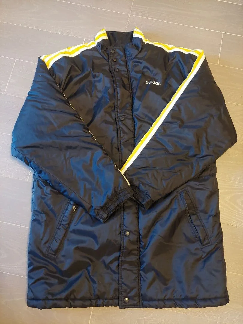 90s ヴィンテージ adidas アディダス ベンチコート ブラック L
