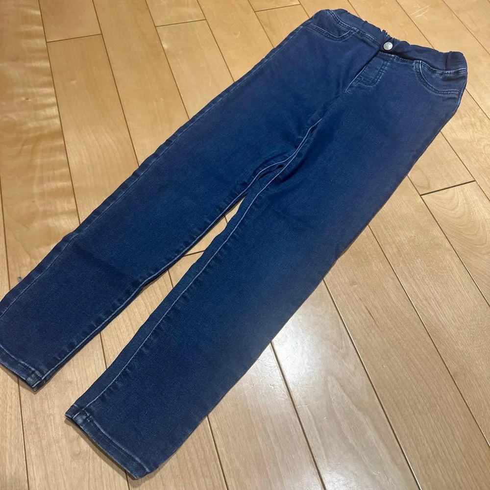 GU キッズ デニムパンツ 140 ストレッチパンツ