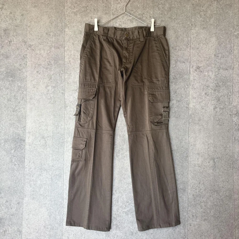 COMME CA MEN ローライズ カーゴパンツ M ブラウンカーキ Y2K