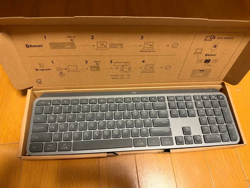 Logicool MX Keys S US配列 テンキー付き キーボード 本体