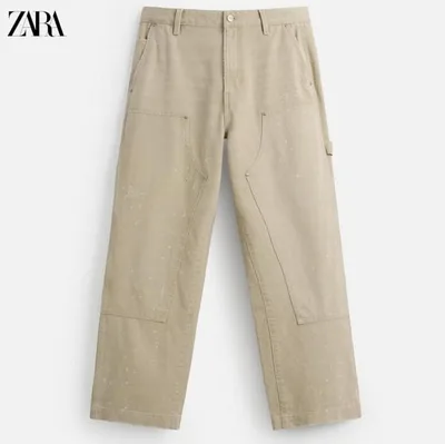【未使用】ZARA スプラッターペインターパンツ ダメージ加工