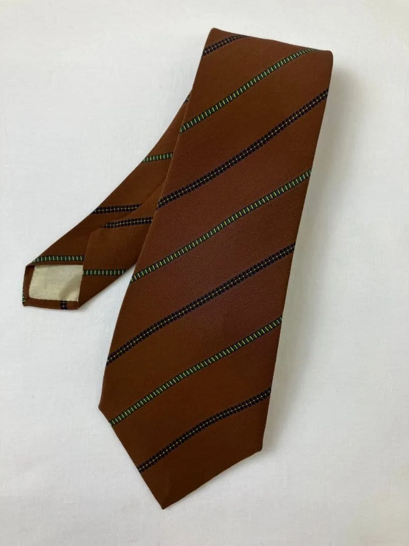 HARDY AMIES ネクタイ シルク ブラウン系