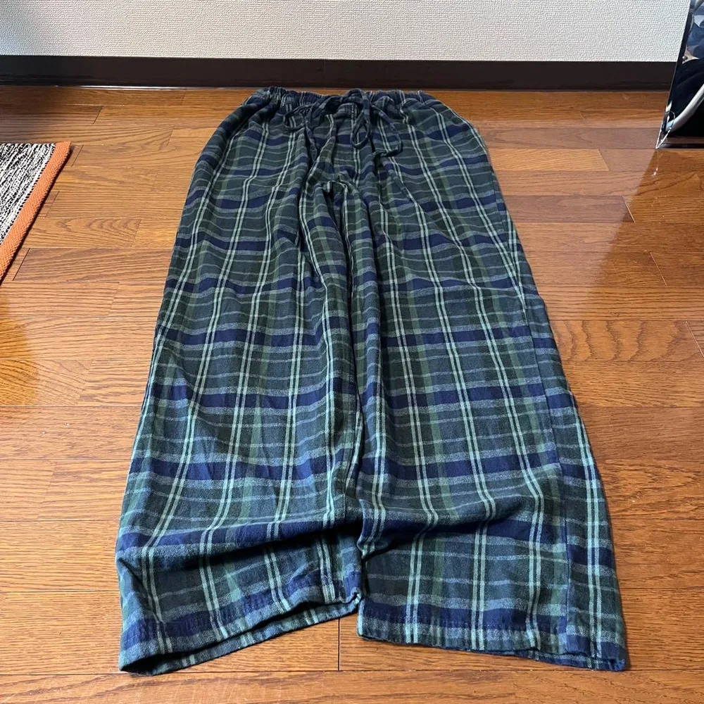 90s eddie bauer チェック柄 イージー ワイドパンツ ポーカーズ