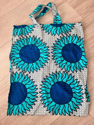 ハンドメイド ひまわり柄 エコバッグ トートバッグ