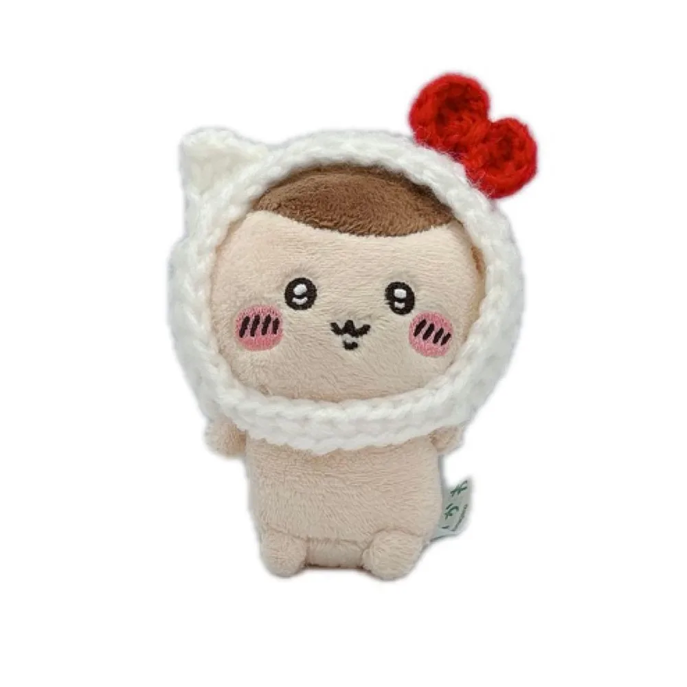 ちいかわ おすわり ぬいぐるみ くりまんじゅう ねこ耳 リボン