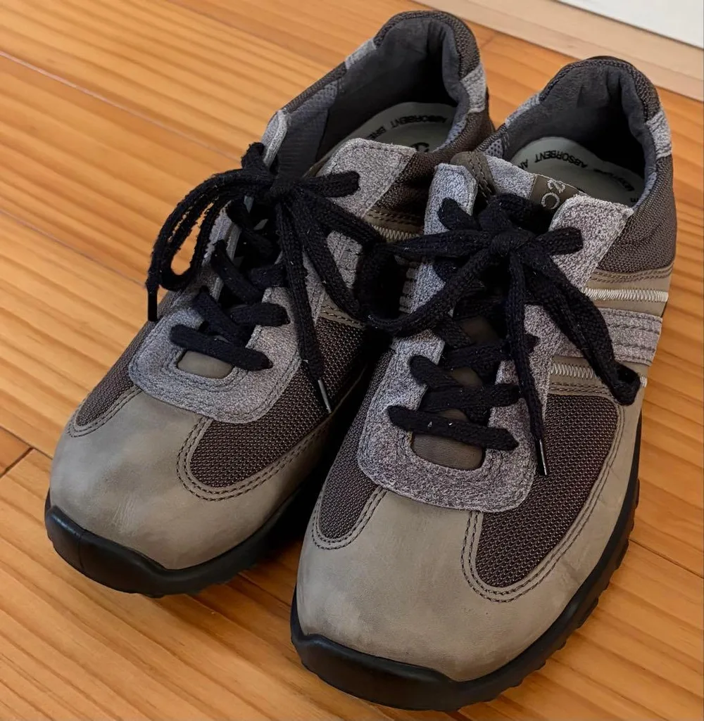 ECCO エコー メンズ スニーカー ウォーキングシューズ グレー系 デンマーク