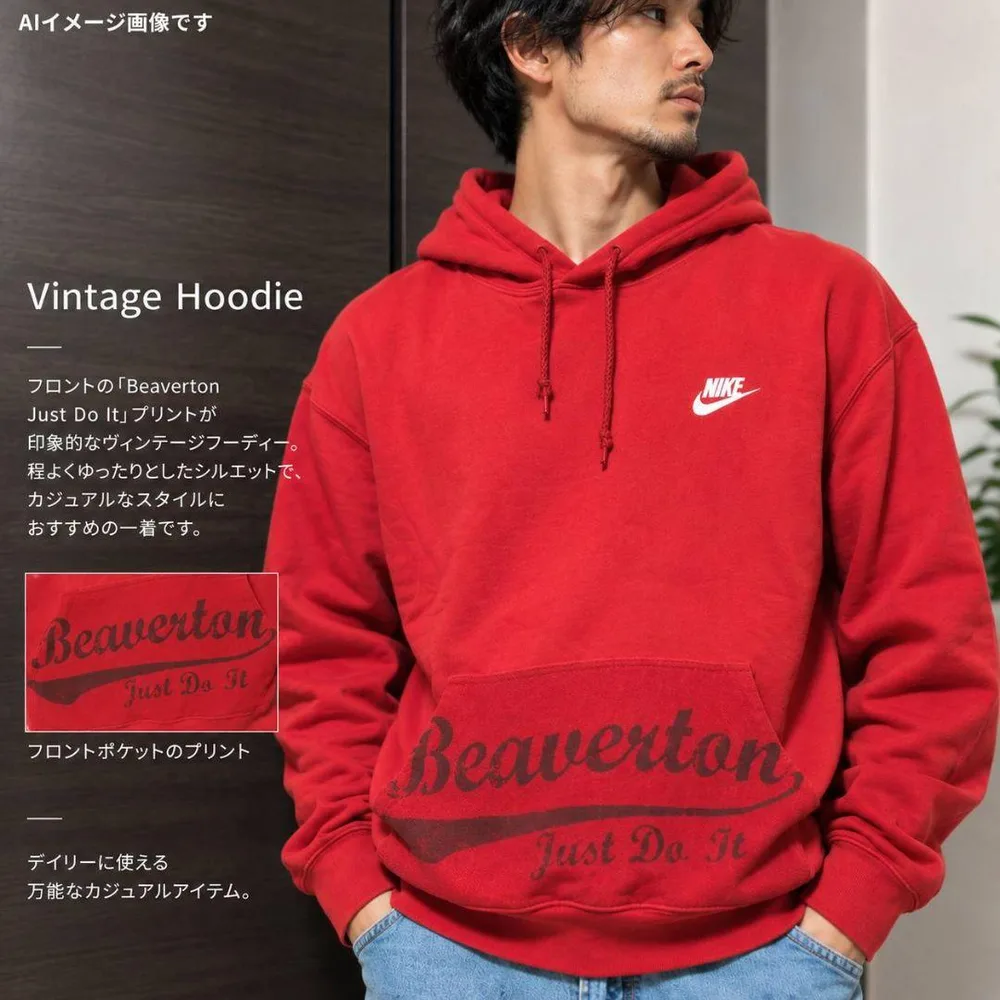 NIKE ビックプリント プルオーバーパーカー